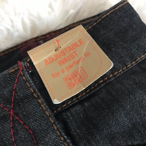 Girls black denim and plaid jeans NWT - Picture 7 of 8